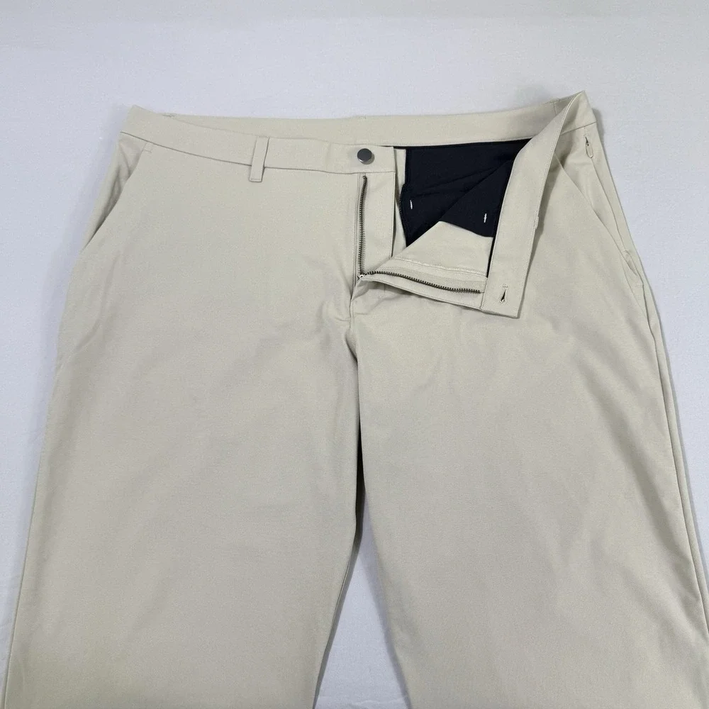 Lululemon‎ Commission Pants Mens 40x28 5 Pocket Chino Beige Performance Stretch